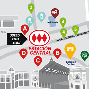 ¿Qué metro llega a estación Central?